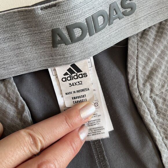 Adidas Golf Pants Mens Size 34 Gray Lightweight Performance Stretch Chino - Picture 4 of 15